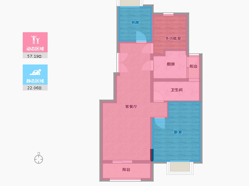 贵州省-黔西南布依族苗族自治州-澜山郡小区-96.00-户型库-动静分区