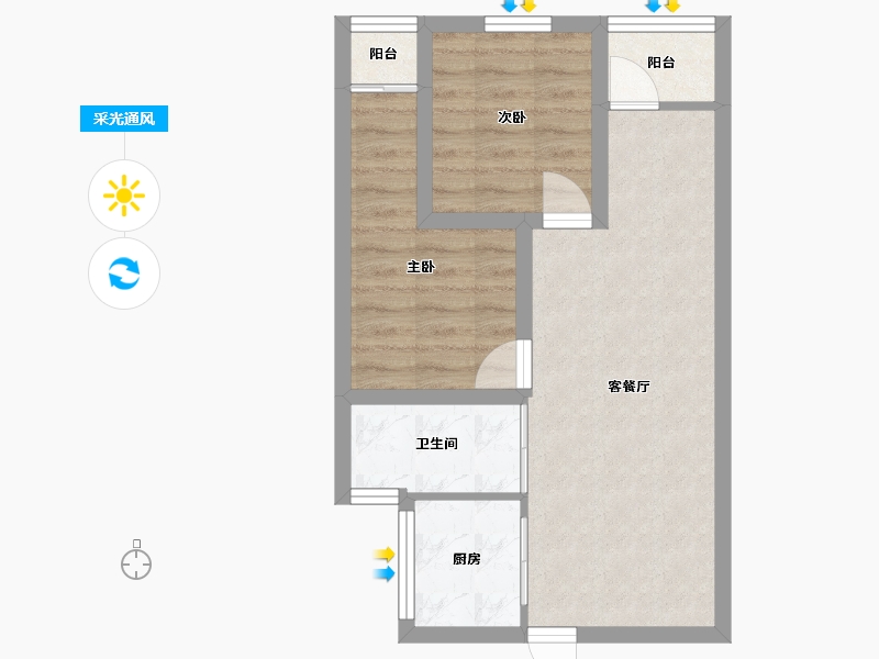 广东省-深圳市-流塘阳光-51.28-户型库-采光通风