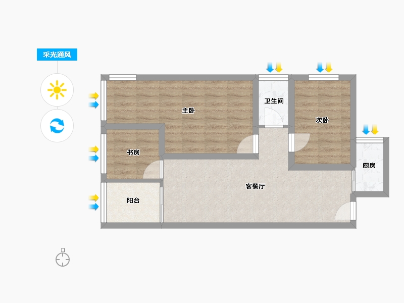 广东省-深圳市-玉湖湾-60.73-户型库-采光通风