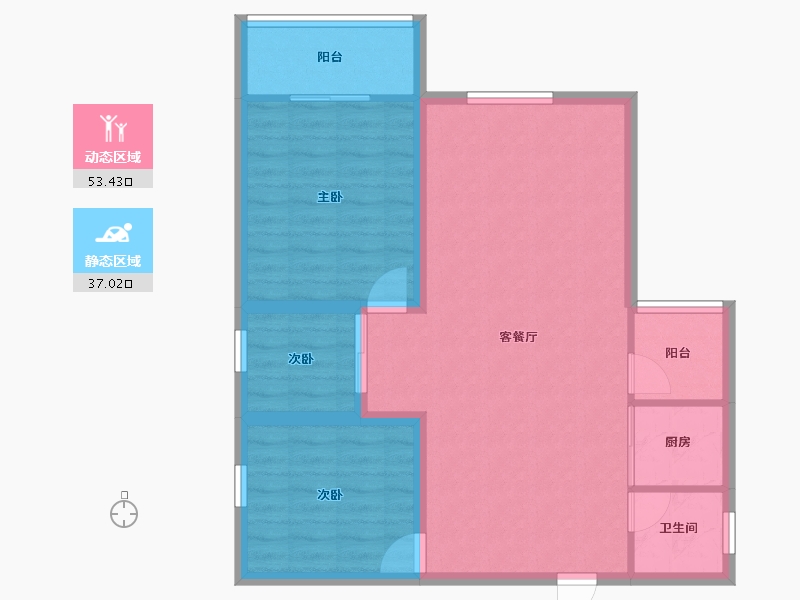 广东省-深圳市-凤凰雅居-81.77-户型库-动静分区