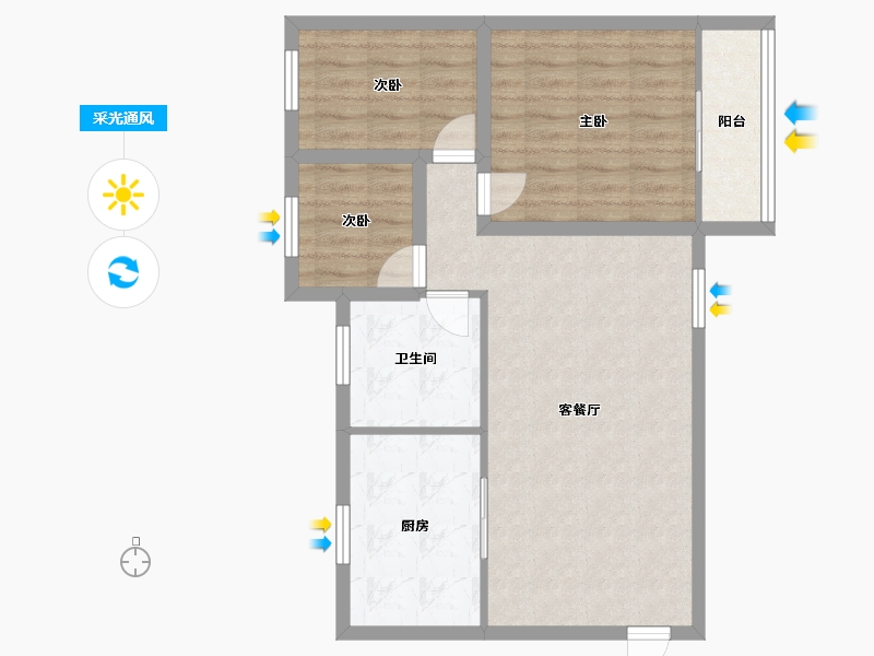 广东省-深圳市-建兴楼-75.26-户型库-采光通风