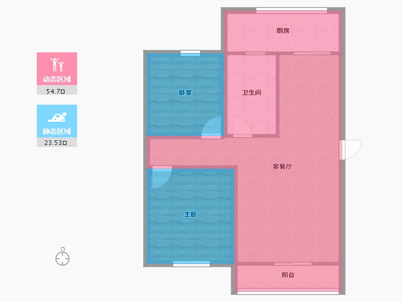 广东省-深圳市-桦润馨居-69.95-户型库-动静分区