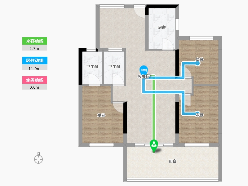 湖北省-十堰市-寿康·华悦府-88.23-户型库-动静线