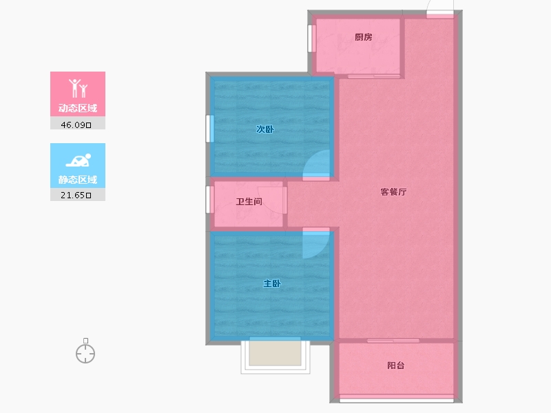 广东省-深圳市-富通蟠龙居-60.29-户型库-动静分区