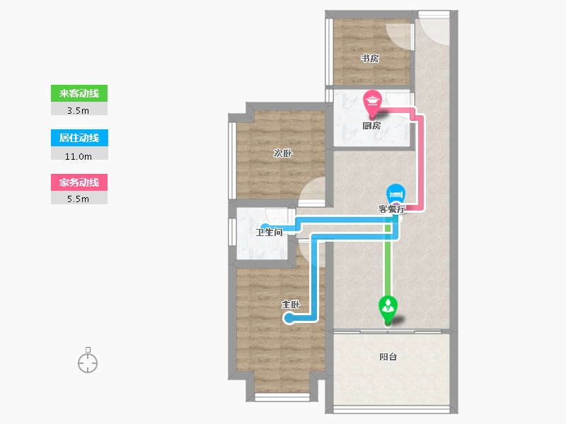 广东省-深圳市-桑泰丹华一期-64.23-户型库-动静线