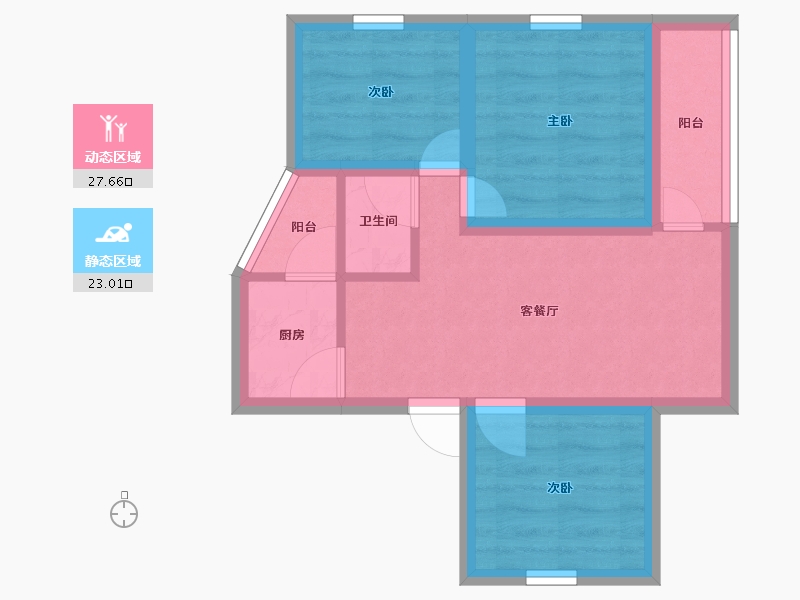 广东省-深圳市-海天花园-43.56-户型库-动静分区