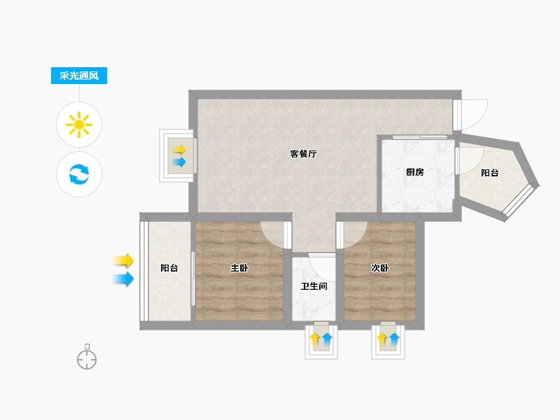 广东省-深圳市-信和自由广场-47.84-户型库-采光通风