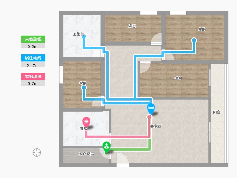 广东省-深圳市-云海天城-90.05-户型库-动静线