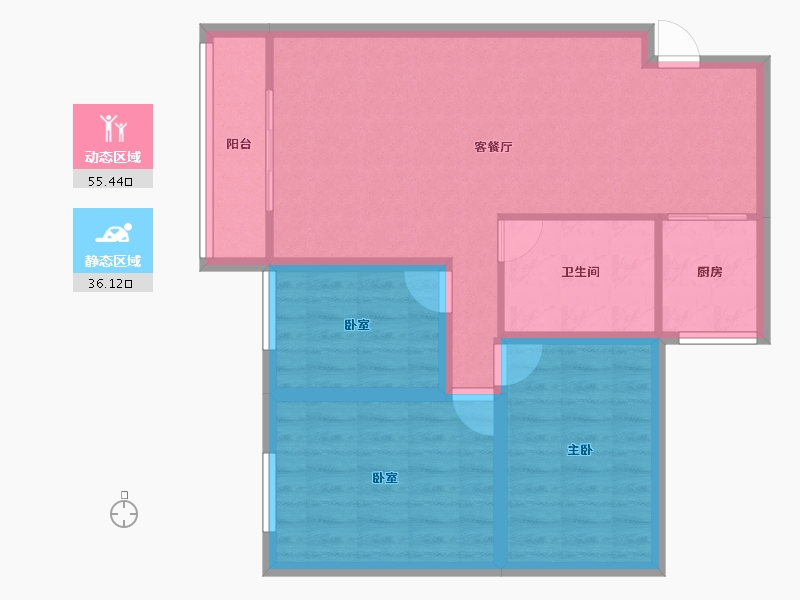 广东省-深圳市-太子山庄-82.29-户型库-动静分区