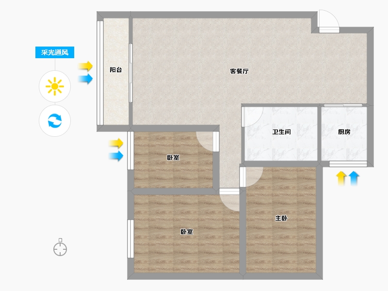 广东省-深圳市-太子山庄-82.29-户型库-采光通风