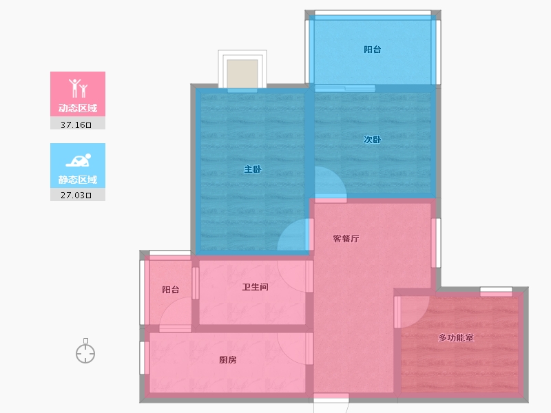 广东省-深圳市-鼎太风华(七期)-56.00-户型库-动静分区