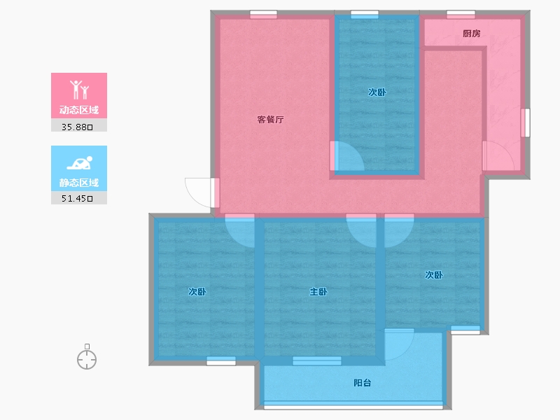 广东省-深圳市-南油生活区(B区)-75.88-户型库-动静分区