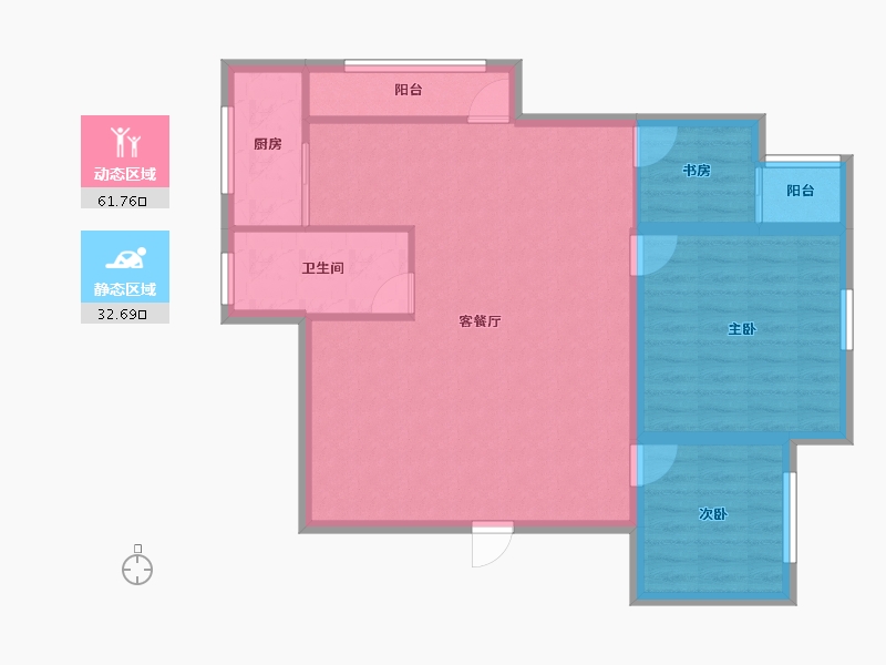 广东省-深圳市-南油生活区(A区)-85.43-户型库-动静分区