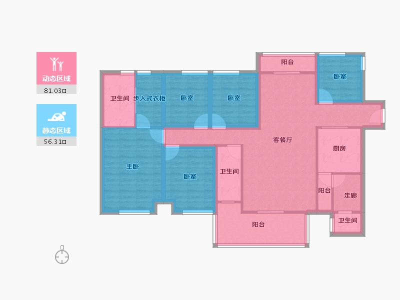 广东省-深圳市-大冲城市花园-121.85-户型库-动静分区