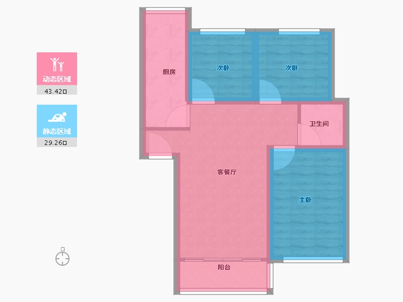 广东省-深圳市-荔苑小区(北区)-64.31-户型库-动静分区