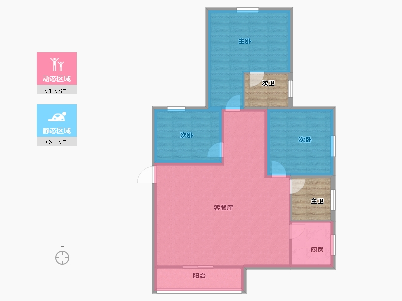 广东省-深圳市-常丰花园-87.20-户型库-动静分区