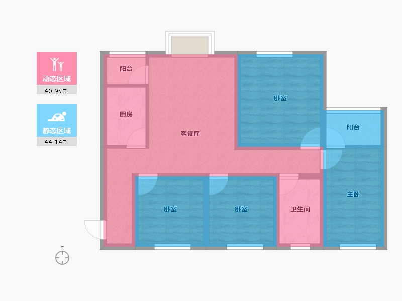 广东省-深圳市-龙佳园-74.09-户型库-动静分区