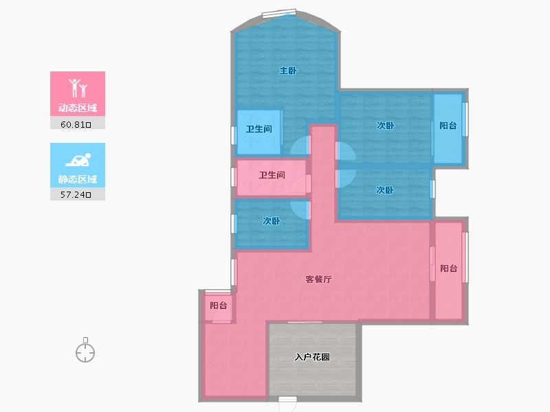 广东省-深圳市-金泓凯旋城-117.15-户型库-动静分区