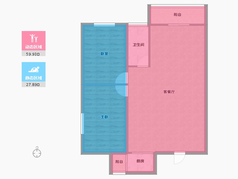 广东省-深圳市-百仕达花园(一期)-80.16-户型库-动静分区