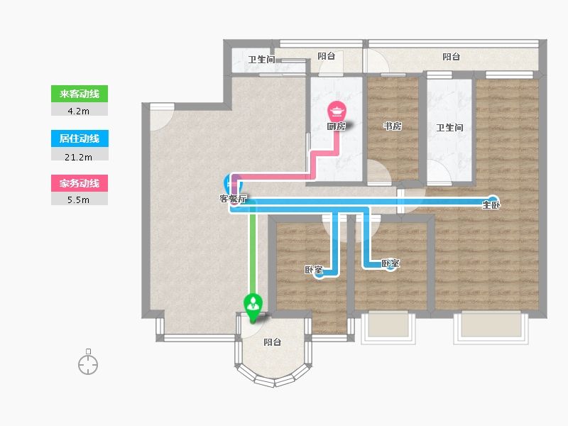 广东省-深圳市-星海名城（二期）-97.58-户型库-动静线