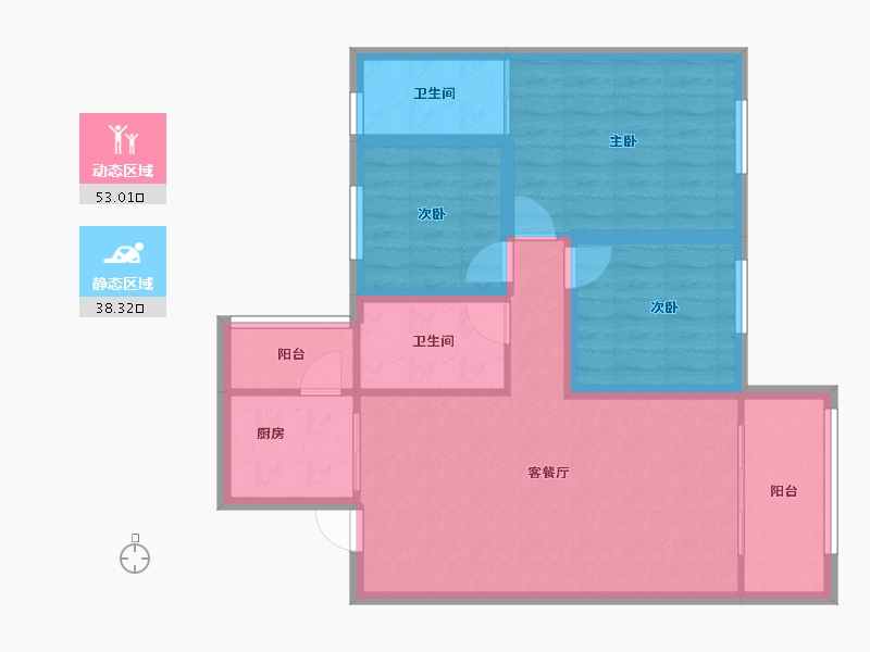 广东省-深圳市-泰华锦绣城-81.51-户型库-动静分区