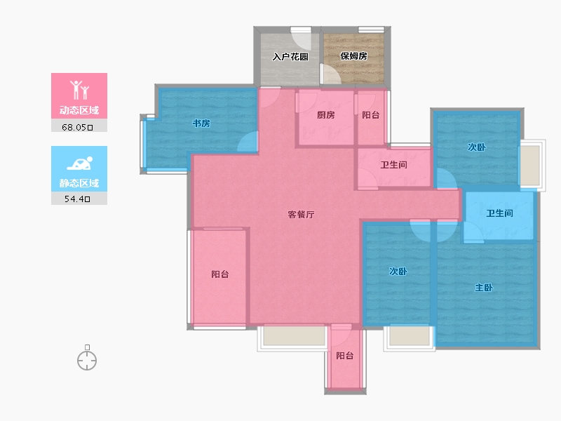 广东省-深圳市-碧海富通城一期-119.14-户型库-动静分区