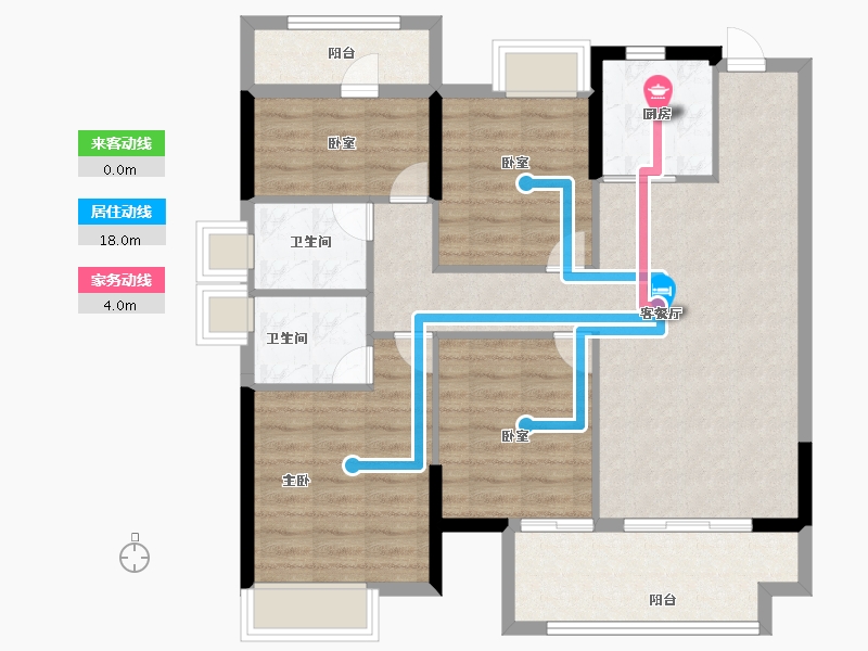 福建省-福州市-长乐融信澜山-94.40-户型库-动静线