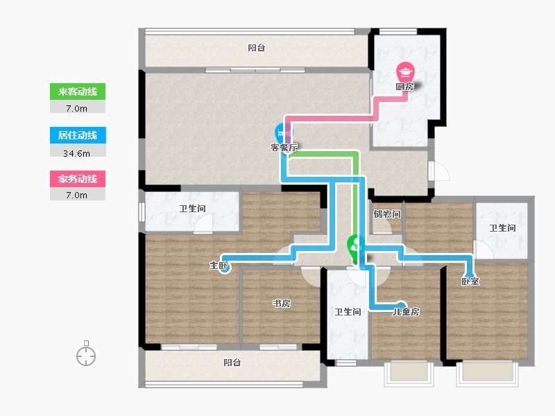 福建省-福州市-平潭碧桂园雲顶-172.00-户型库-动静线