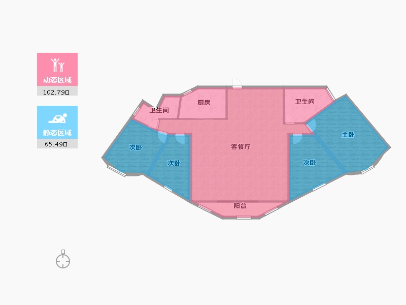 广东省-深圳市-汇景豪苑-154.39-户型库-动静分区