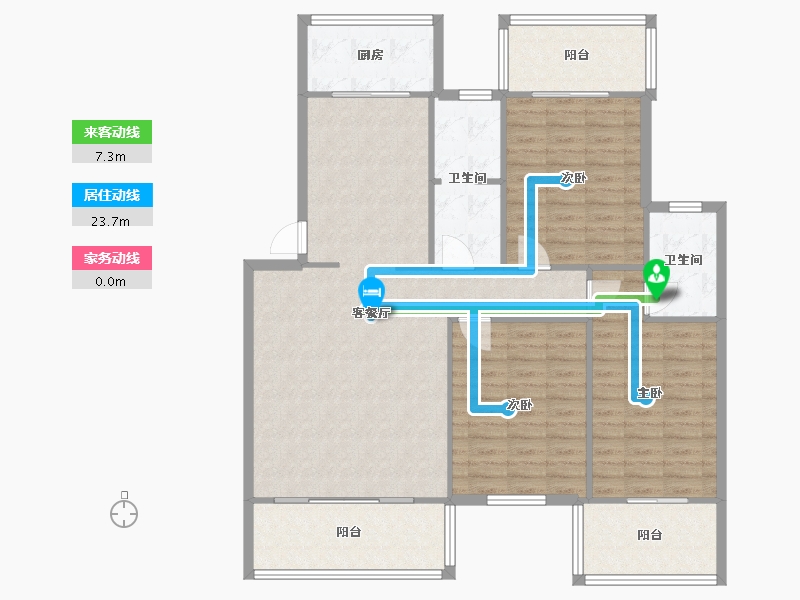 四川省-成都市-四川省质量技术监督局-宿舍-124.99-户型库-动静线