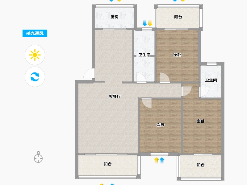 四川省-成都市-四川省质量技术监督局-宿舍-124.99-户型库-采光通风