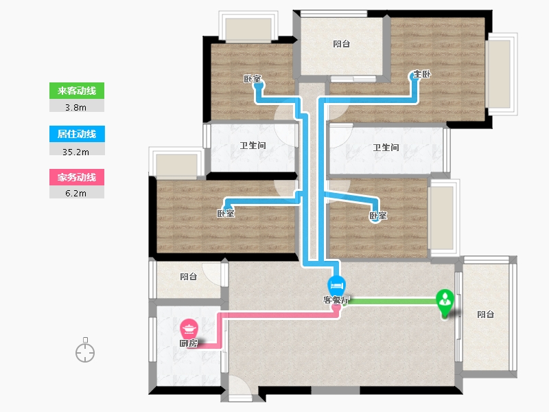 广东省-深圳市-京基·天韵府-110.66-户型库-动静线