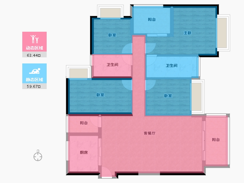 广东省-深圳市-京基·天韵府-110.66-户型库-动静分区