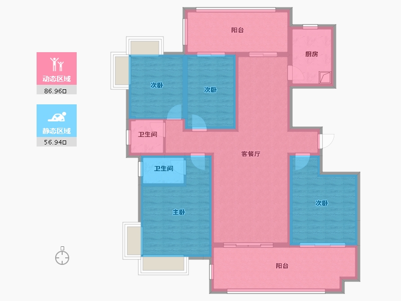 贵州省-黔南布依族苗族自治州-荔波御品滨江小区-120.21-户型库-动静分区