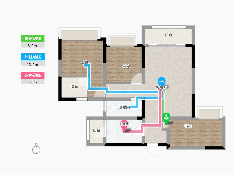 四川省-成都市-中交凤凰华府-84.01-户型库-动静线