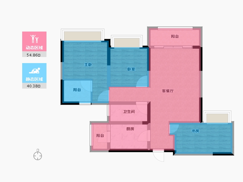 四川省-成都市-中交凤凰华府-84.01-户型库-动静分区