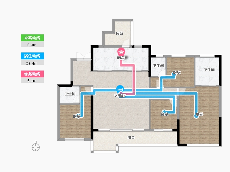 四川省-成都市-龙湖天屿-140.00-户型库-动静线