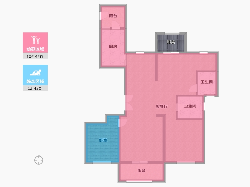 浙江省-金华市-万固8号公馆-144.88-户型库-动静分区