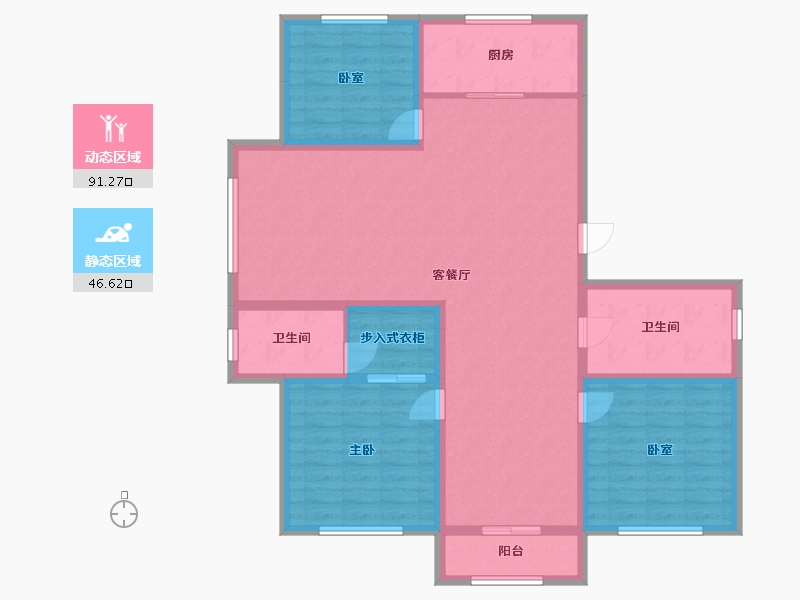 内蒙古自治区-通辽市-锦绣悦府-139.10-户型库-动静分区