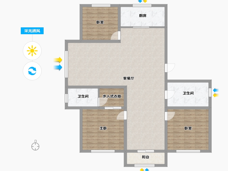 内蒙古自治区-通辽市-锦绣悦府-139.10-户型库-采光通风