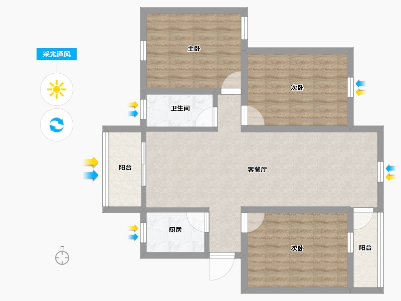 广东省-深圳市-南油生活区(A区)-80.80-户型库-采光通风