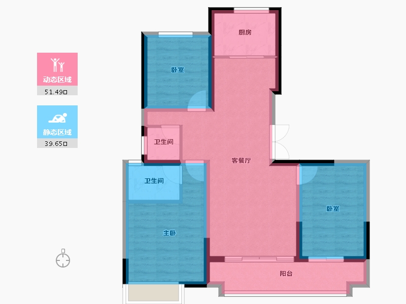 河北省-邢台市-德铭棠悦府-81.17-户型库-动静分区