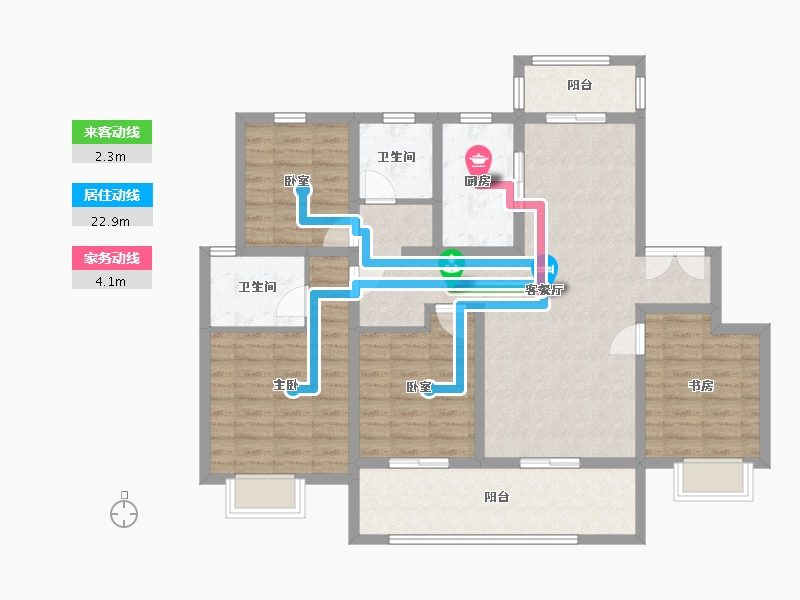 河南省-许昌市-天明雅园-110.00-户型库-动静线