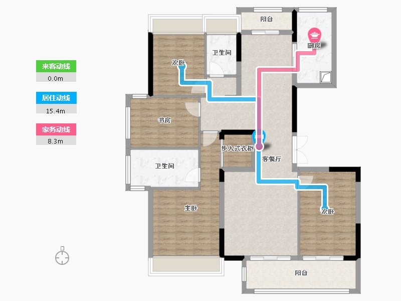 河南省-驻马店市-新蔡县西湖家园-132.64-户型库-动静线