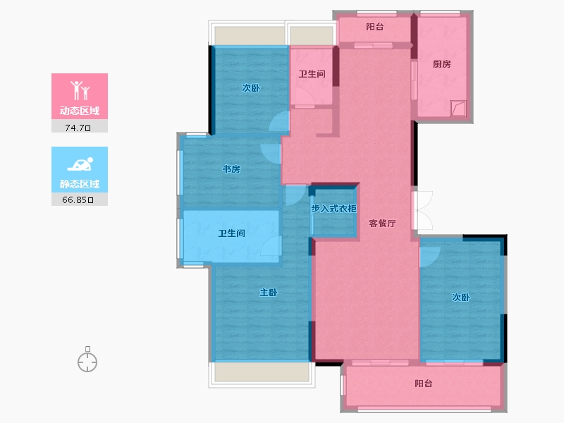 河南省-驻马店市-新蔡县西湖家园-132.64-户型库-动静分区