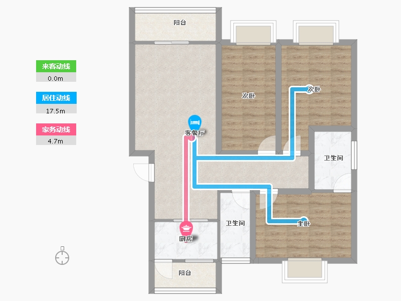 广东省-深圳市-登科花园-86.13-户型库-动静线