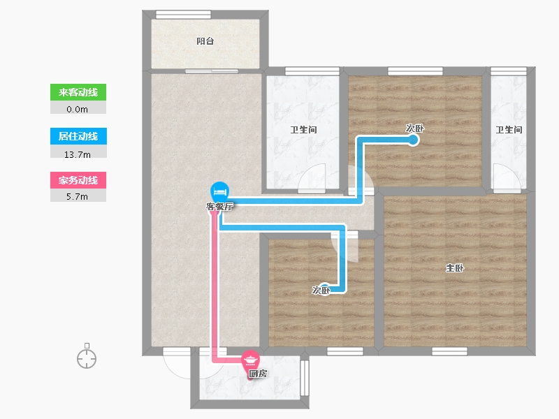 广东省-深圳市-富通苑-86.13-户型库-动静线