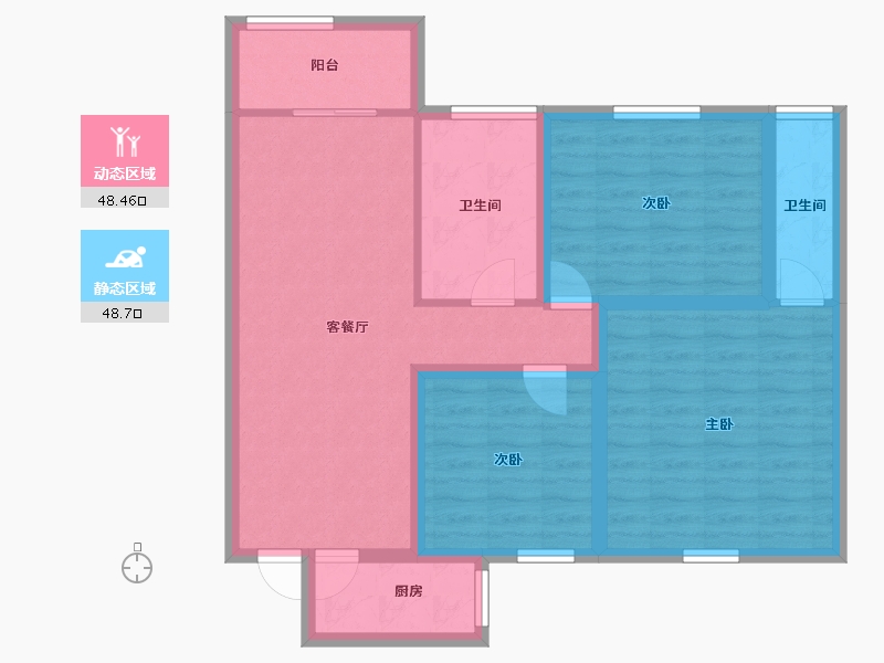 广东省-深圳市-富通苑-86.13-户型库-动静分区