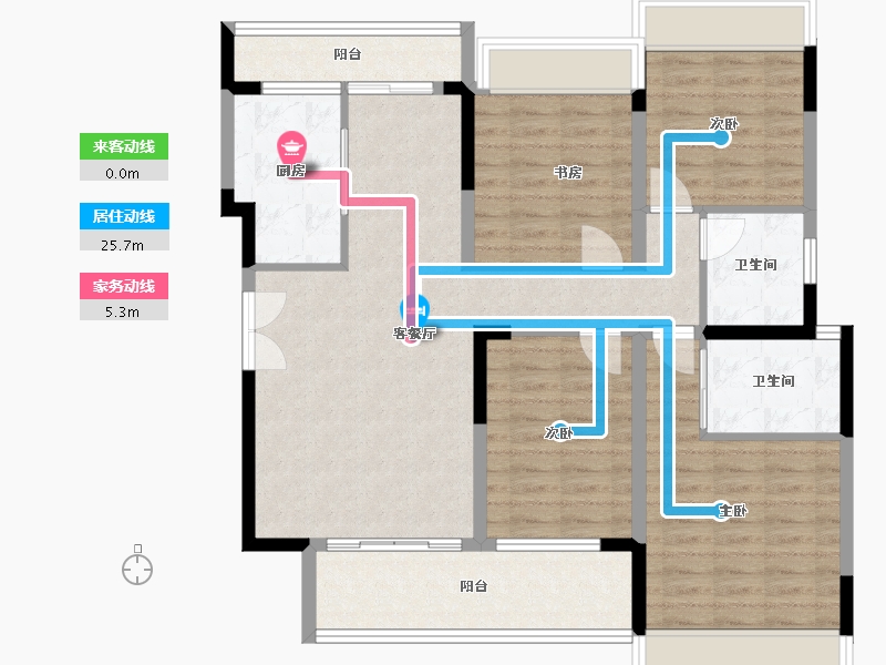 四川省-成都市-嘉合凤凰岛-107.59-户型库-动静线