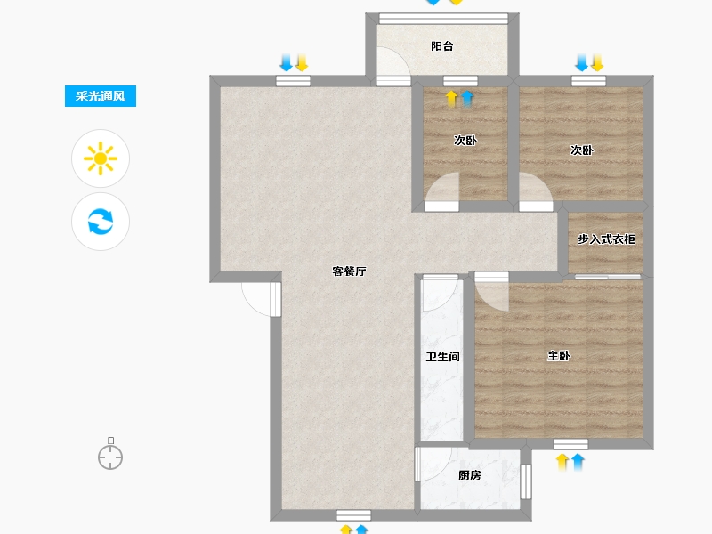 广东省-深圳市-雅涛花园-81.12-户型库-采光通风